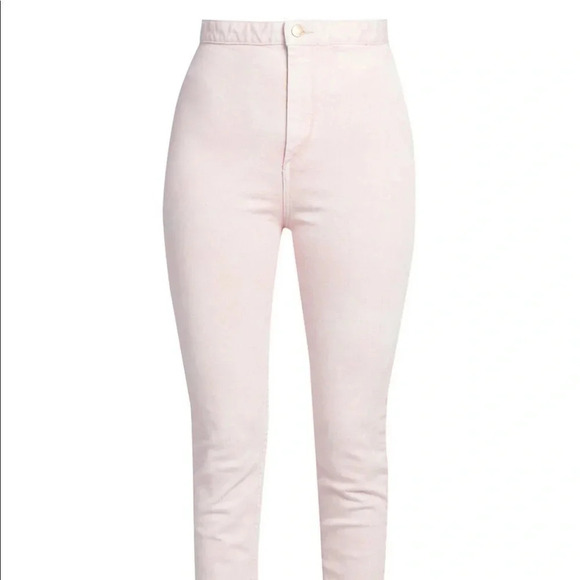 Isabel Marant Nikino High Waist Ankle Tie Skinny Light Pink Jeans Size 6 - Picture 6 of 13